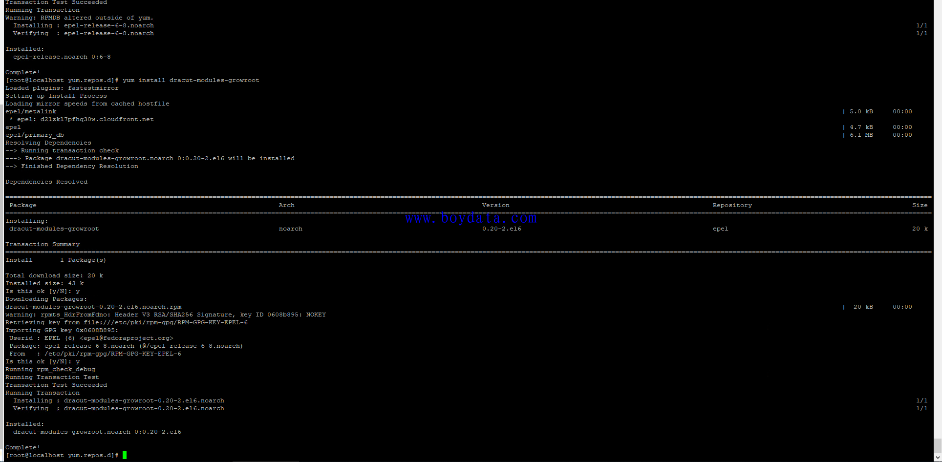 Centos6 安装growpart 